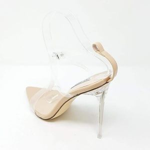 Chyna White Clear Heels